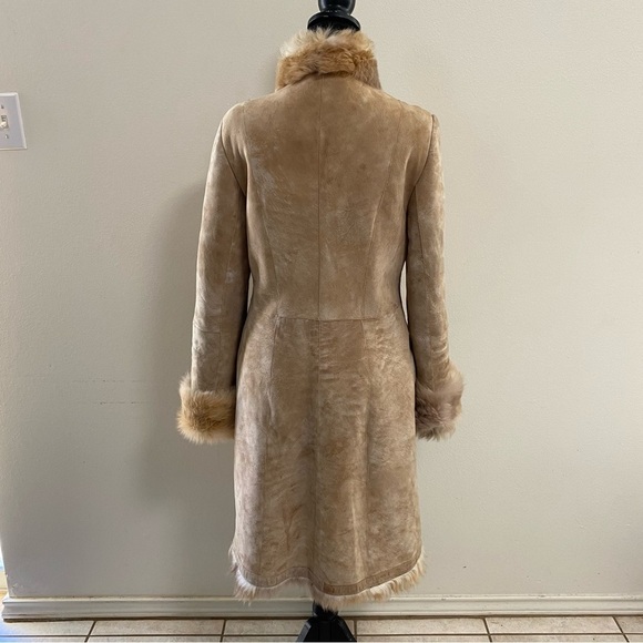 Via Veneto Jacket Womens Size Medium Tan  Lambskin Coat Penny Lane Joplin - Picture 7 of 17